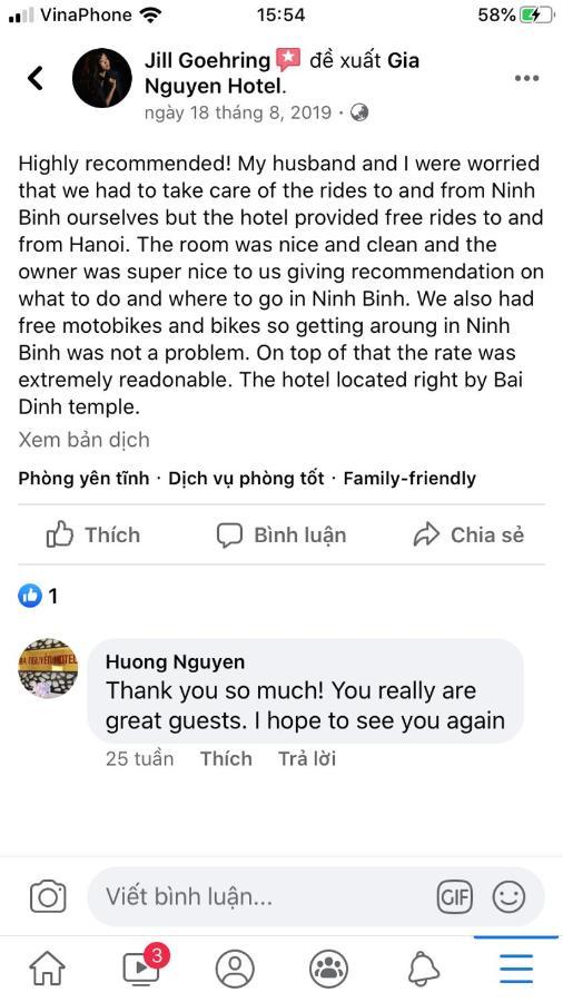 Gia Nguyen Hotel Ninh Bình Extérieur photo